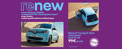 Renault Twingo E-Tech Life dès 99€/mois